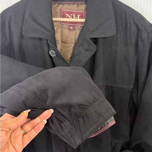 Newport Harbor Men’s L Chore coat Jacket Black Barn Canvas Ranch Zip Out Liner - Picture 9 of 17